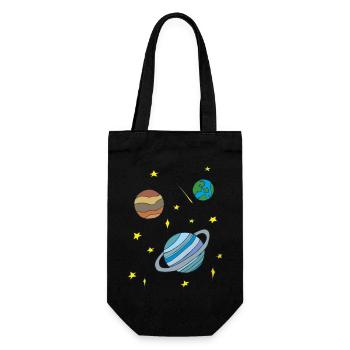 Galaxy - Gift Bag for Bottles - black - Front