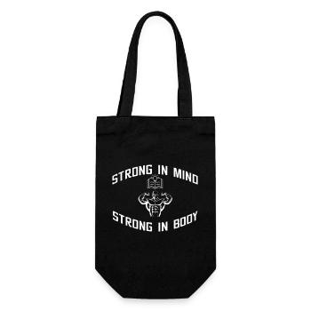 Strong Mind v2 - Geschenkbeutel für Flaschen - Schwarz - Vorne