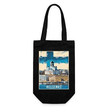 Peinture d’Helsinki - Sac à bouteille - noir - Devant