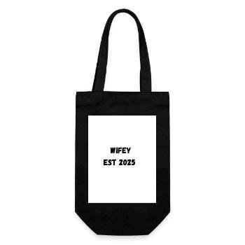 Wifey T-shirt - Geschenkbeutel für Flaschen - Schwarz - Vorne