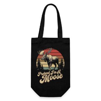 Moose humor for animal lovers - Gift Bag for Bottles - black - Front