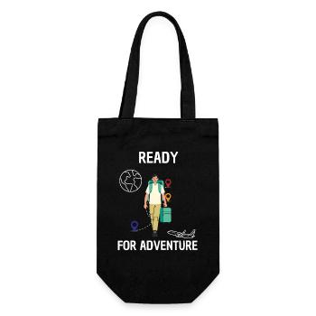 Ready for Adventure - Gift Bag for Bottles - black - Front