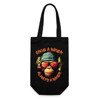 Once A Biker - Always A Biker - Gift Bag for Bottles - black - Front