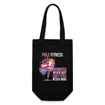 Pole dance - Winners never out Quitters never wins - Gift Bag for Bottles - black - Front