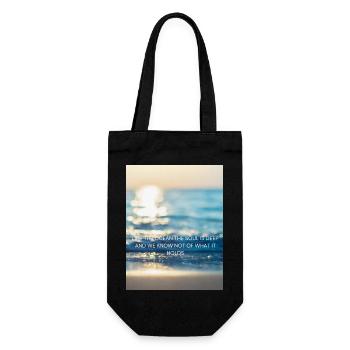 LIKE THE OCEAN THE SOUL IS DEEP AND WE KNOW NOT - Geschenkbeutel für Flaschen - Schwarz - Vorne