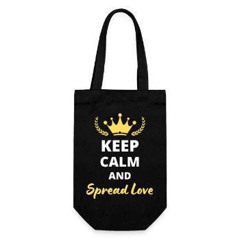 T-shirt “Keep Calm and Spread Love” - Amour - Sac à bouteille - noir - Devant