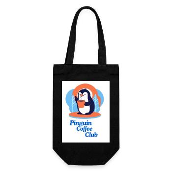 Penguin Coffee Club - Gift Bag for Bottles - black - Front