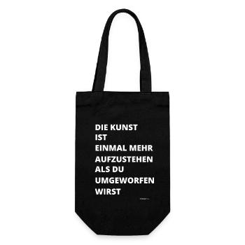 Motivierendes Zitat - Geschenkbeutel für Flaschen - Schwarz - Vorne