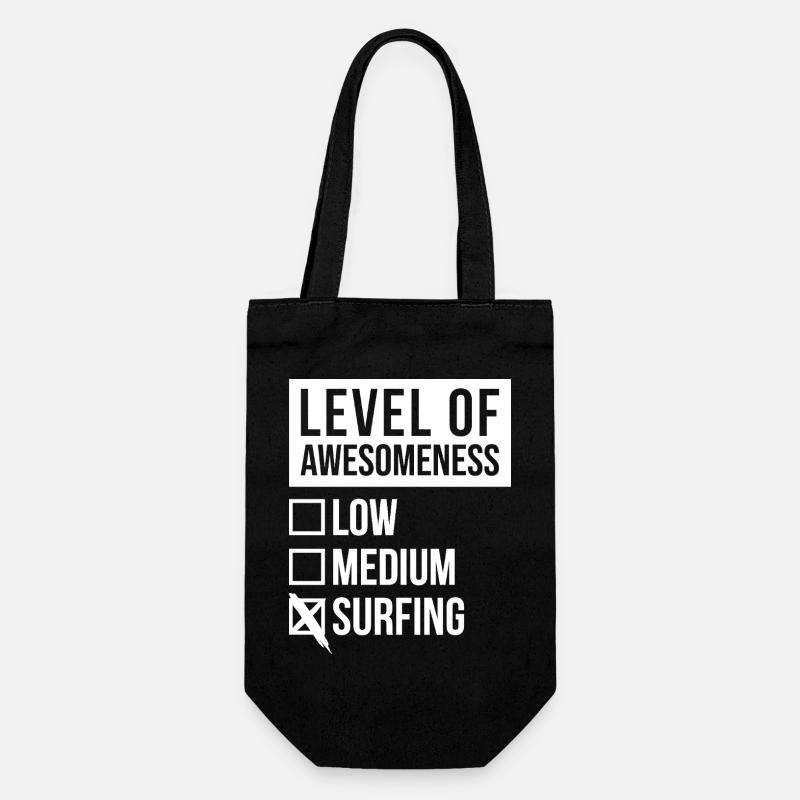 Surfing - Gift Bag for Bottles - black