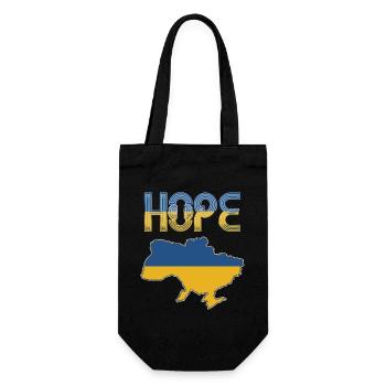Espoir pour l’Ukraine – Conception de soutien patriotique - Sac à bouteille - noir - Devant