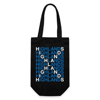 HIGHLANDS Scotland Flag - Geschenkbeutel für Flaschen - Schwarz - Vorne