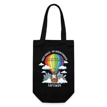Luftikus Unicorn - Gift Bag for Bottles - black - Front