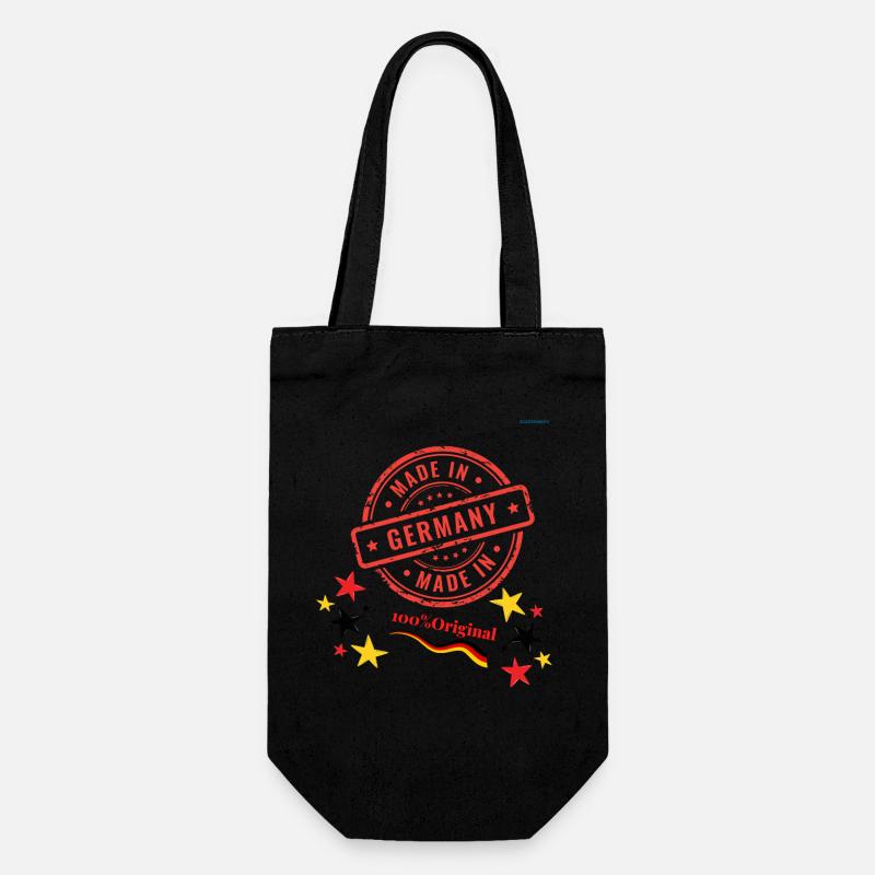 Made in GermanyMadStamp Design avec étoiles et drapeau - Sac à bouteille - noir