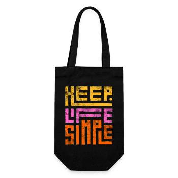 Keep Life Simple - Gift Bag for Bottles - black - Front