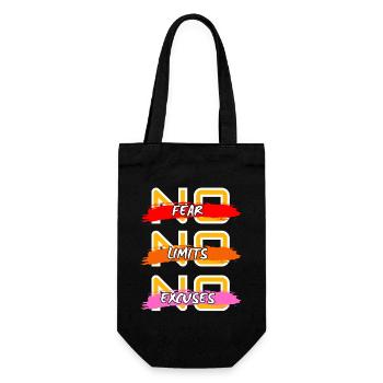 No fear no limits no excuses - Gift Bag for Bottles - black - Front