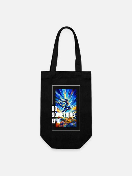 Do something epic - Gift Bag for Bottles - black