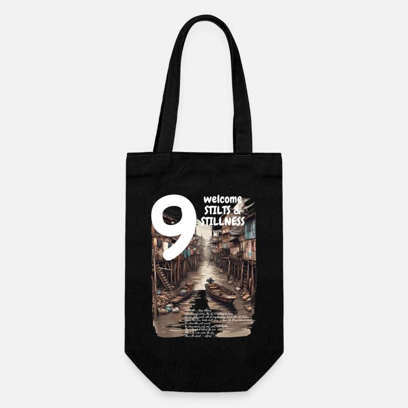 Canal Code Capuche sur pilotis Deep Khlong Streetwear - Sac à bouteille - noir