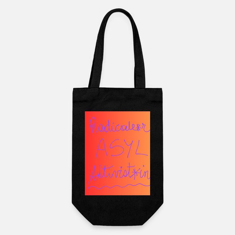 Asyl aktivist - Sac à bouteille - noir