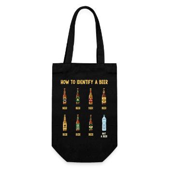 Bier-Identifizierungs-Guide - Geschenkbeutel für Flaschen - Schwarz - Vorne