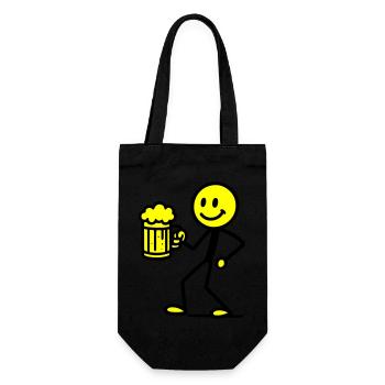 Bière Stick Figure - Sac à bouteille - noir - Devant