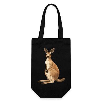 Kangaroo - Gift Bag for Bottles - black - Front