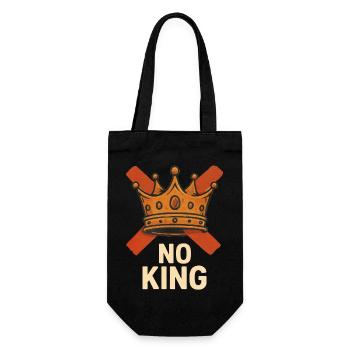 No King! - Gift Bag for Bottles - black - Front