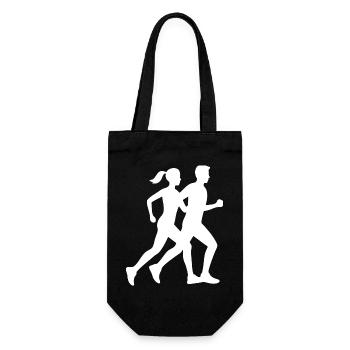 Conception dynamique de la silhouette de course à pied - Sac à bouteille - noir - Devant
