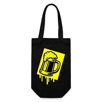 Chope à bière Icône de la bière - Sac à bouteille - noir - Devant