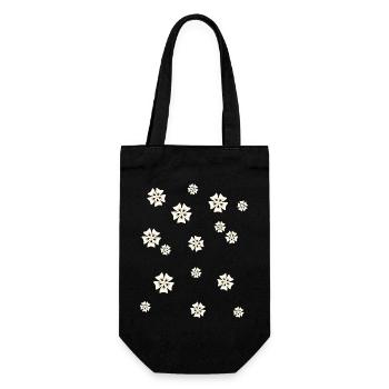 Floral pattern in a simple style - Gift Bag for Bottles - black - Front