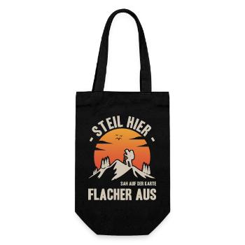 Wandern Sprüche Wanderer Wanderoutfits - Geschenkbeutel für Flaschen - Schwarz - Vorne