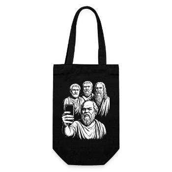 Ancient Greek Philosophers Selfie - Gift Bag for Bottles - black - Front