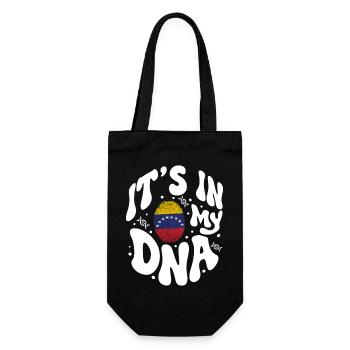 Venezolanische DNA Venezuela Flagge Hispanisch - Geschenkbeutel für Flaschen - Schwarz - Vorne