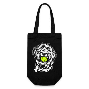 Briard Ball Balljunkie Dogs Wilsigns - Gift Bag for Bottles - black - Front