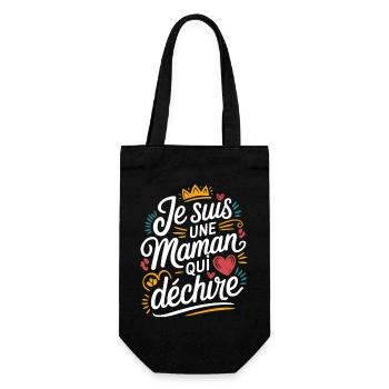 Ich bin eine Killer-Mutter - Geschenkbeutel für Flaschen - Schwarz - Vorne
