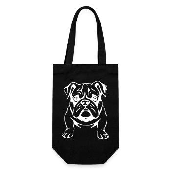 Bulldog chien T-shirt Chien Chemise Cadeau - Sac à bouteille - noir - Devant