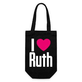 I Love Ruth Pink Heart I Love Ruth - Gift Bag for Bottles - black - Front