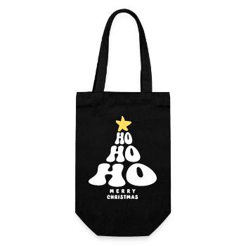 Joyeux Noël Sapin Ho Ho Ho - Sac à bouteille - noir - Devant
