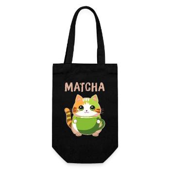 Matcha Cat - Gift Bag for Bottles - black - Front