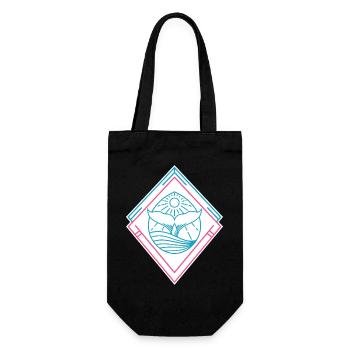 Whale Geometric Shapes – Trendy Hipster Design - Gift Bag for Bottles - black - Front