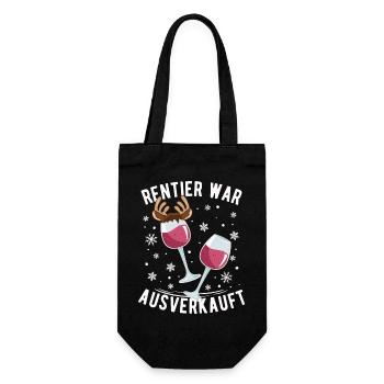 Reindeer was sold out Wine Red wine - Gift Bag for Bottles - black - Front