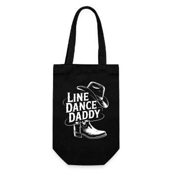 Line Dance Daddy Cowboy Style - Gift Bag for Bottles - black - Front