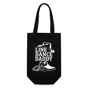 Cowboy Line Dance Daddy Motif - Gift Bag for Bottles - black - Front