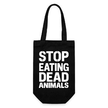 Stop Eating Dead Animals - Gift Bag for Bottles - black - Front