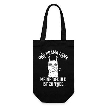 No Drama Lama – Geduld Ist Ende - Geschenkbeutel für Flaschen - Schwarz - Vorne