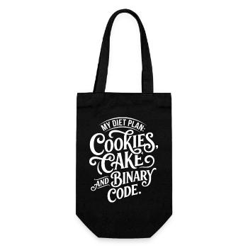 Conception du code binaire de Cookies Cake - Sac à bouteille - noir - Devant