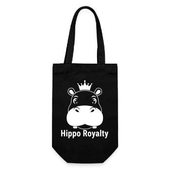 Hippo Royalty Hippo King Saying - Gift Bag for Bottles - black - Front