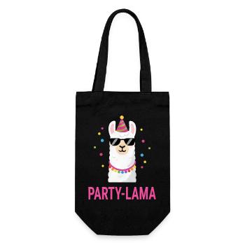 Lama Kostüm Fasching Karneval Gruppe Damen Herren - Geschenkbeutel für Flaschen - Schwarz - Vorne