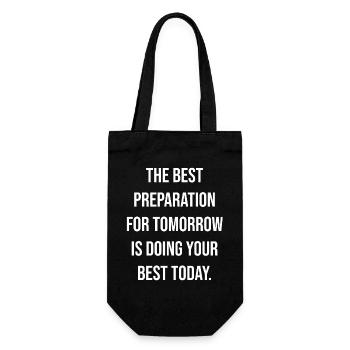 Best Today Typography Quote - Gift Bag for Bottles - black - Front