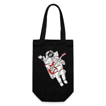 Astronaute guitariste - Sac à bouteille - noir - Devant