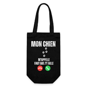 Mon Chien M'Appelle Faut Que J'y Aille - Sac à bouteille - noir - Devant